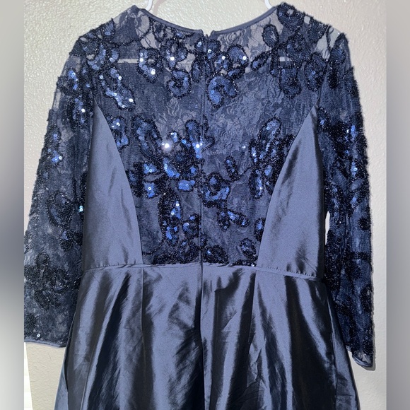 Adrianna Papell Evening a-line Taffeta Sequin Gown - Picture 6 of 7